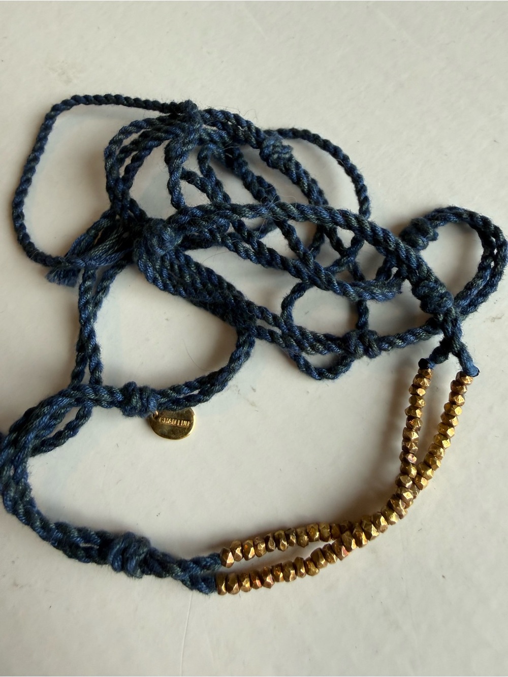 Chan Luu Navy/Gold Wrap Bracelet #Chan-02